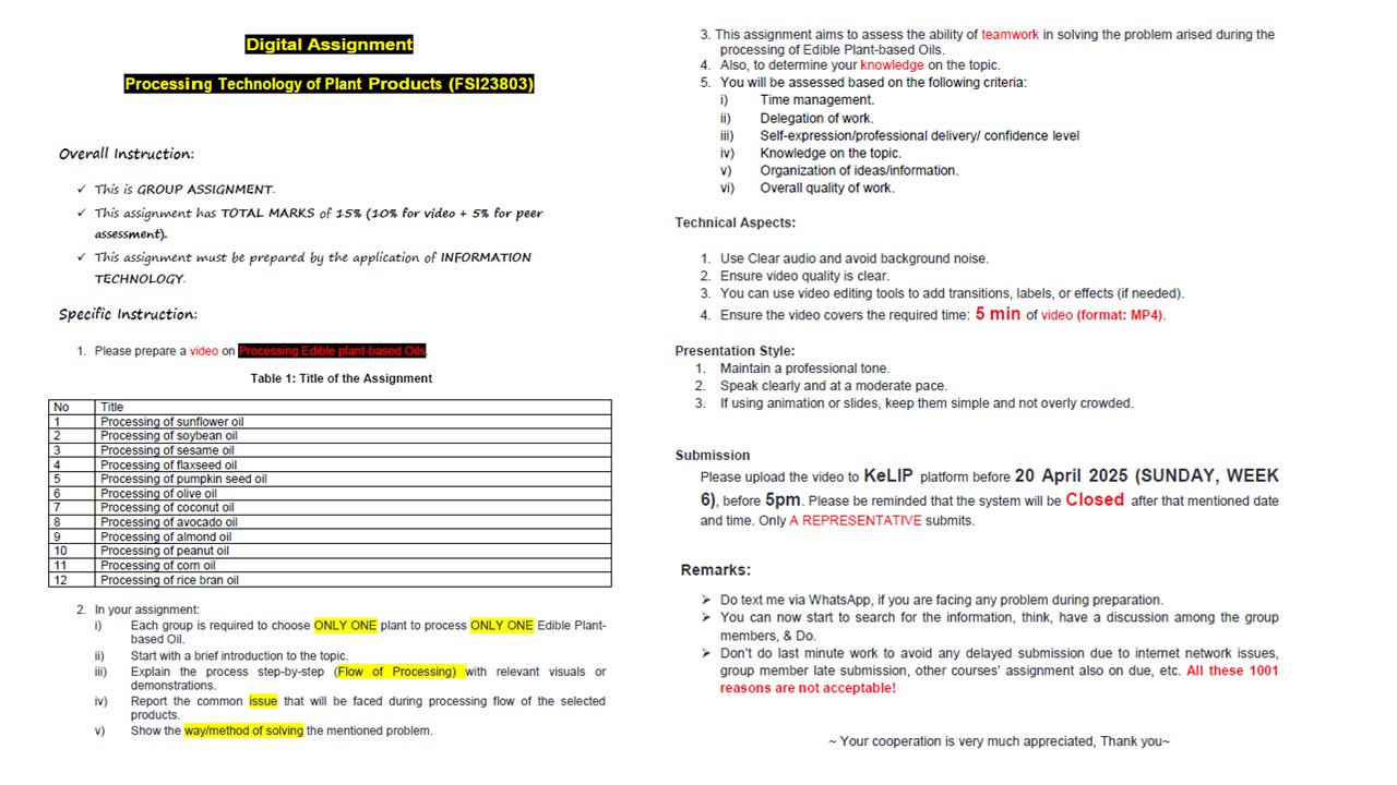 Assignment Instruction