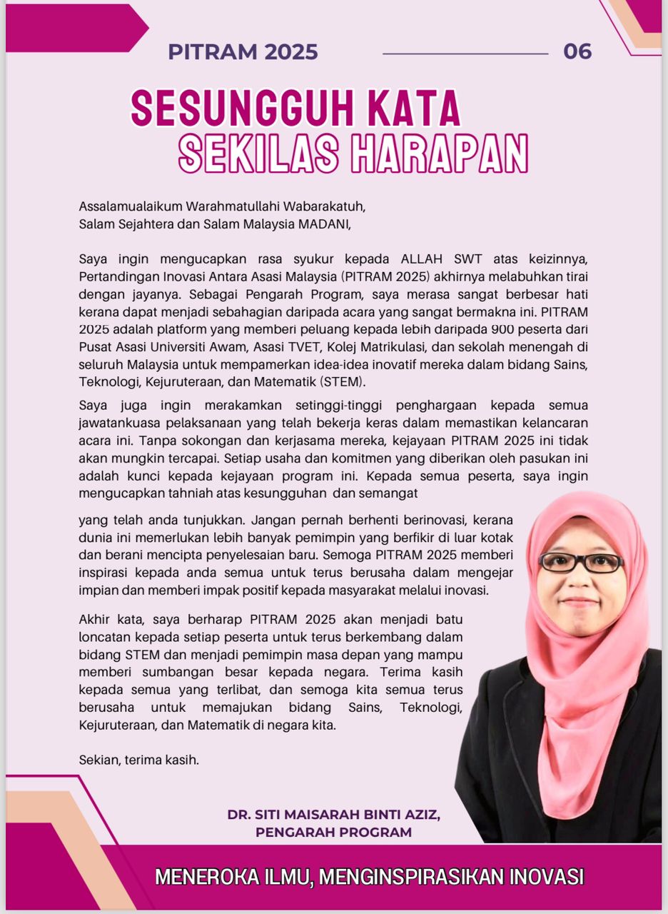 PENGARAH PROGRAM PITRAM 2025