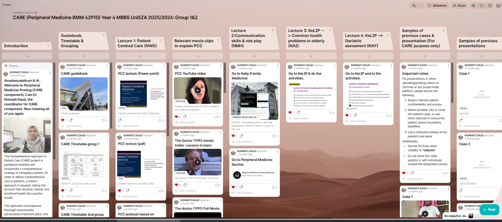Padlet CARE Peripheral Medicine