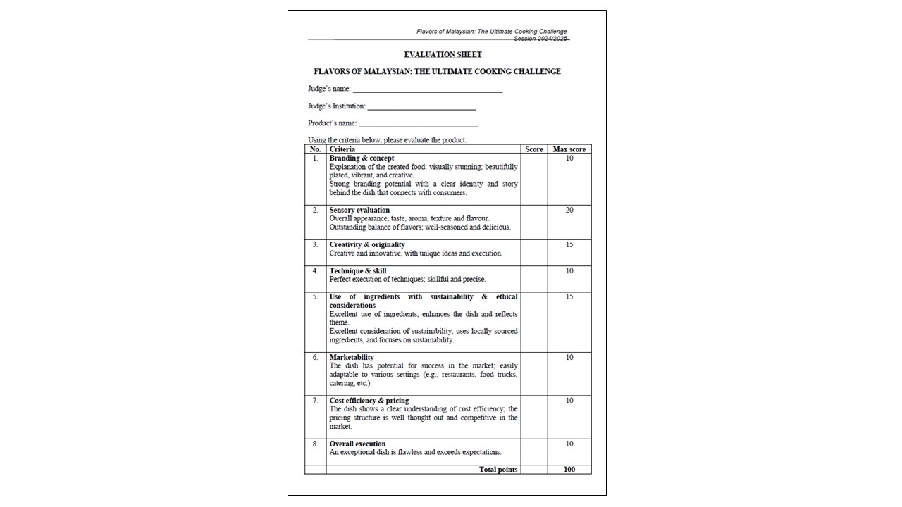 Evaluation Sheet