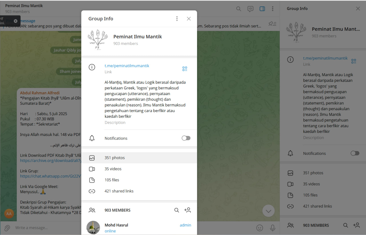 telegram peminat ilmu mantik