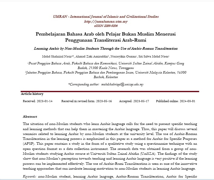Artikel Jurnal UMRAN