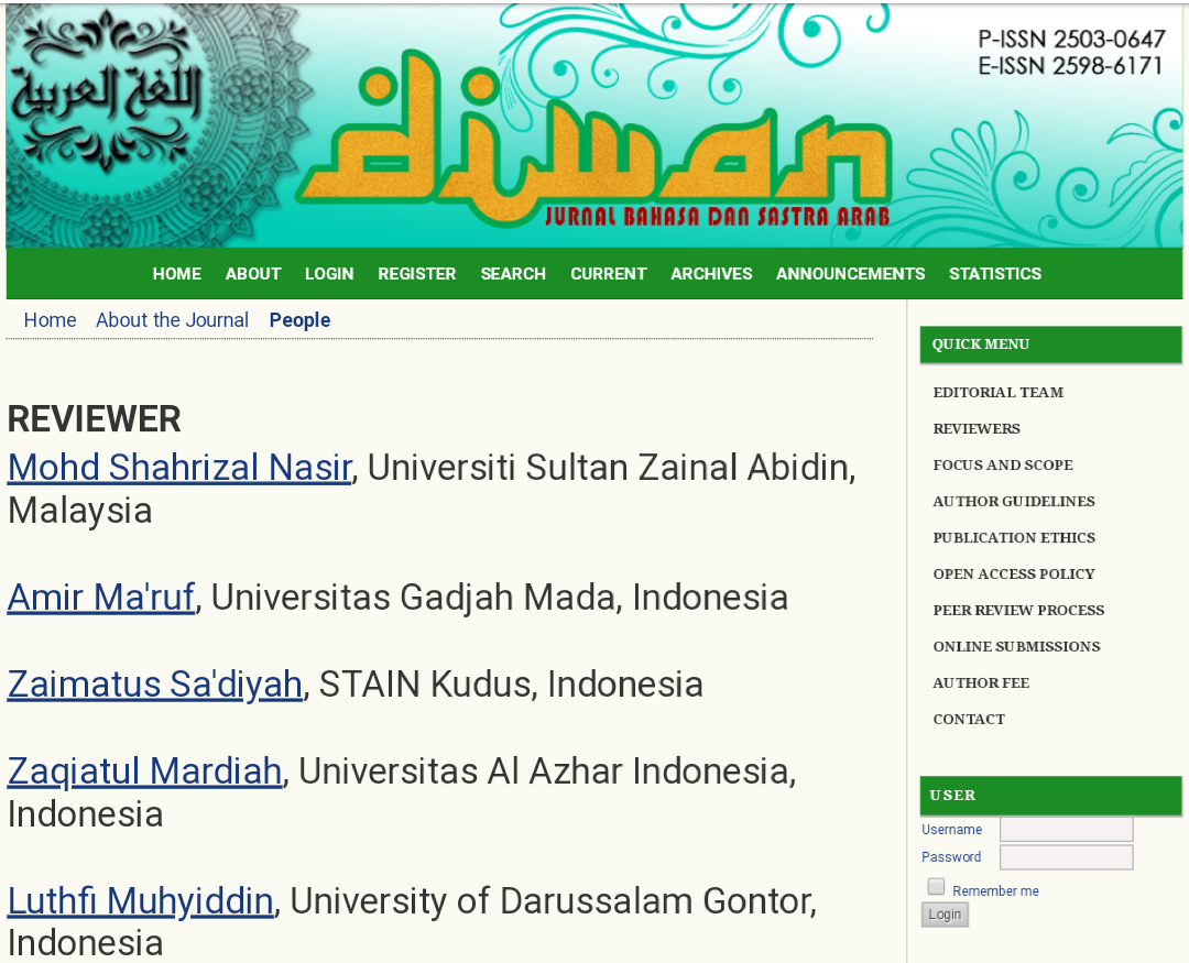 PENILAI JURNAL DIWAN