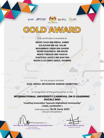 INTERNATIONAL UNIVERSITY CARNIVAL ON E-LEARNING 2021