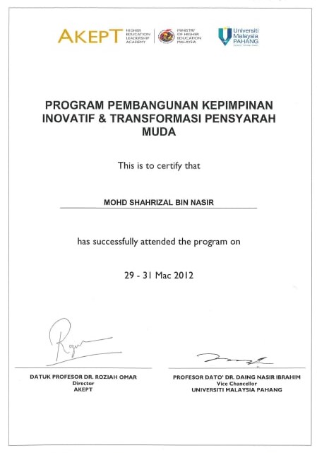 KURSUS PENSYARAH MUDA