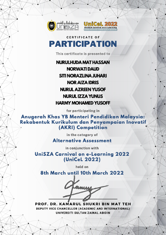 Alternative Assessment AKRI UNISZA 2022